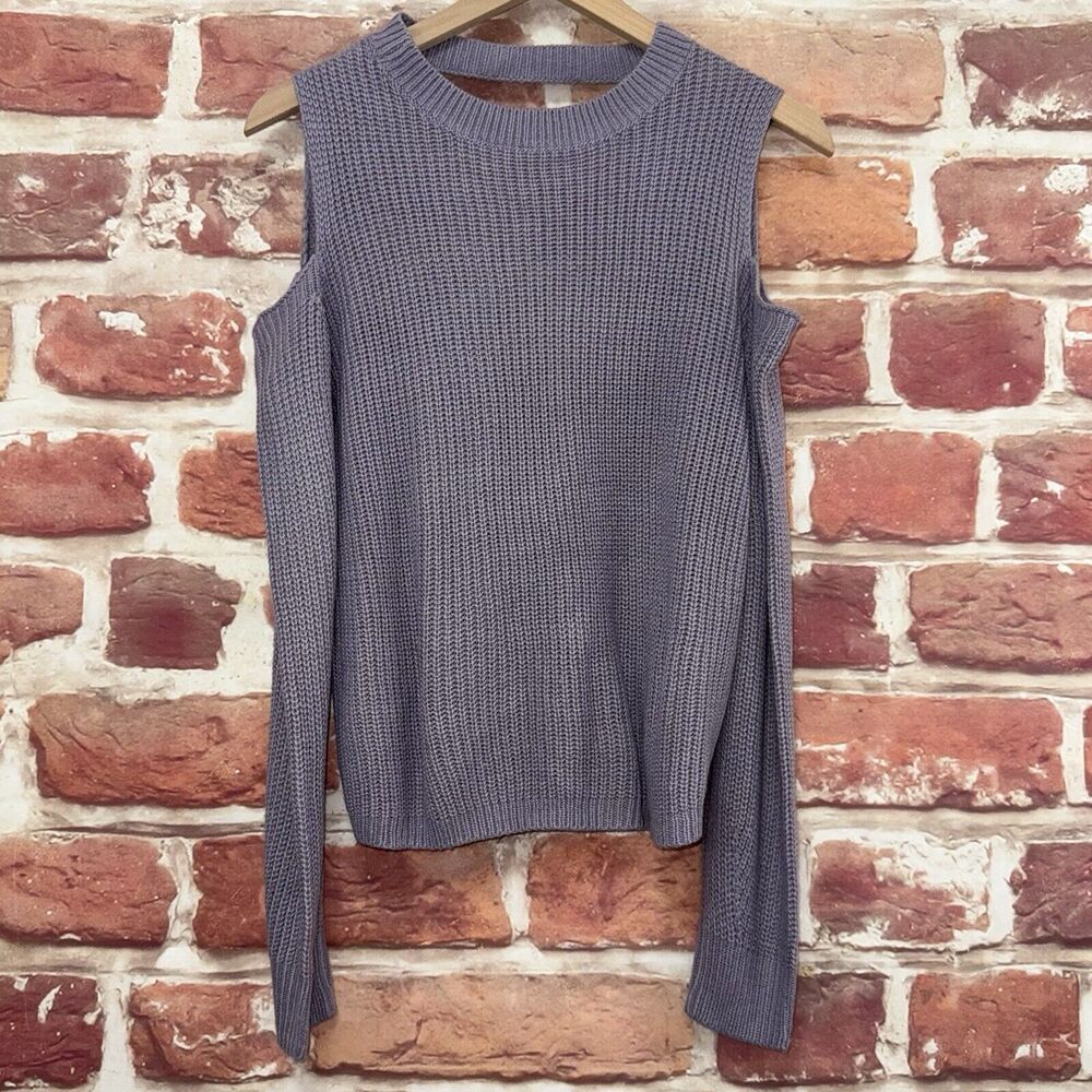 Full Circle Trends Sweater Women's Large Purple Knit Changeable